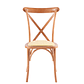 Pack 6 Sillas Crossback Danubio madera rattan natural - Miniatura 3