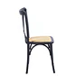 Pack 6 Sillas Crossback Danubio madera rattan negras - Miniatura 5