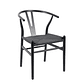 Silla Wishbone madera negra e hilo de cuerda negro - Miniatura 1