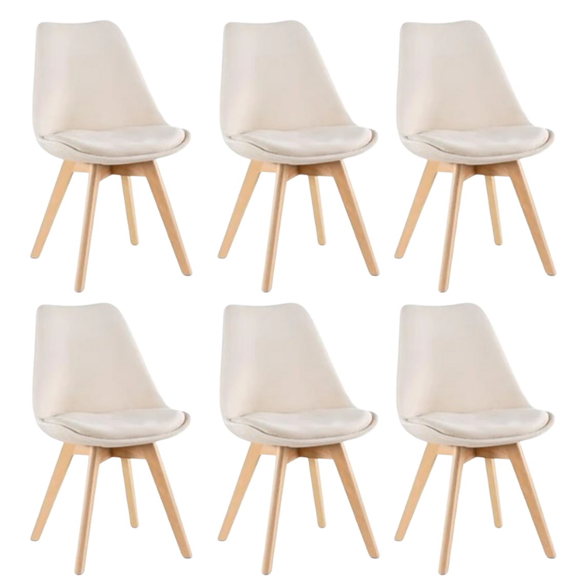 Pack 6 Sillas Tulip Velvet 3