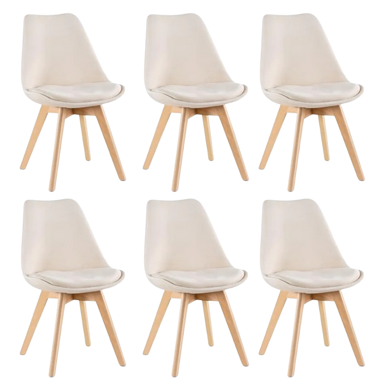 Pack 6 Sillas Tulip Velvet 3
