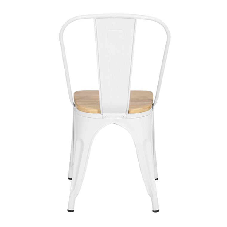 Pack 6 Sillas Tolix con asiento madera clara 5