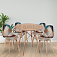 Comedor Verona redondo madera 100 cm con 4 Sillas Patchwork Botticelli - Miniatura 2