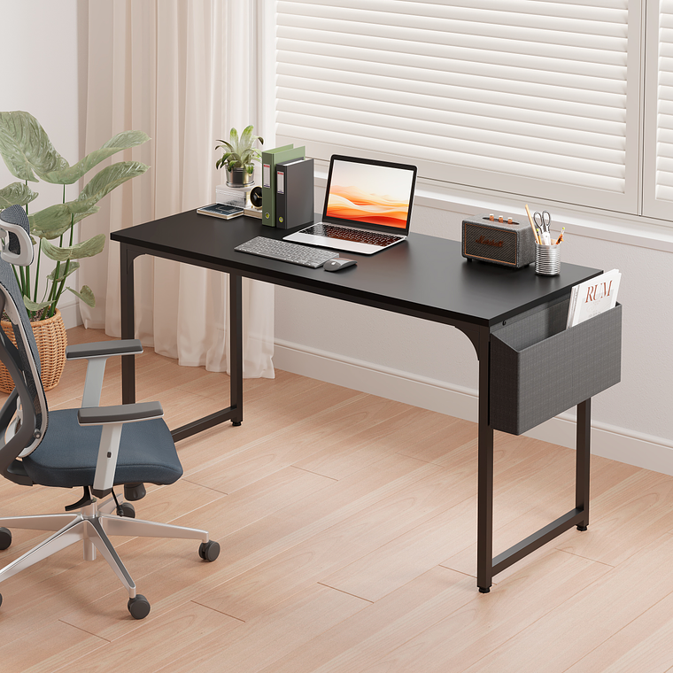 Escritorio Industrial Soon Black 140 cm l Compartimiento 1