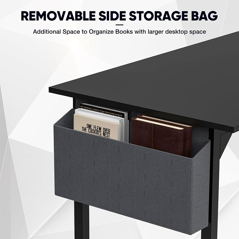 Escritorio Industrial Soon Black 140 cm l Compartimiento 4