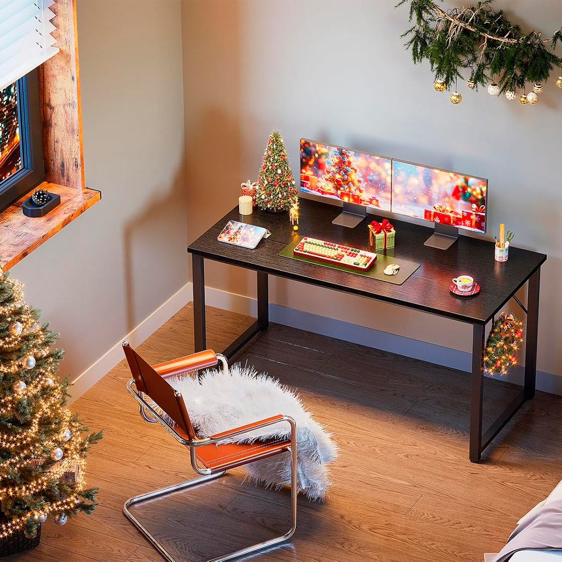 Escritorio Industrial Soon Dark 100 cm l Gancho  5