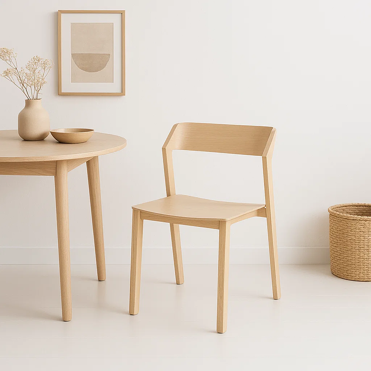 Pack de 4 Sillas de Madera Rover Viena Natural 4