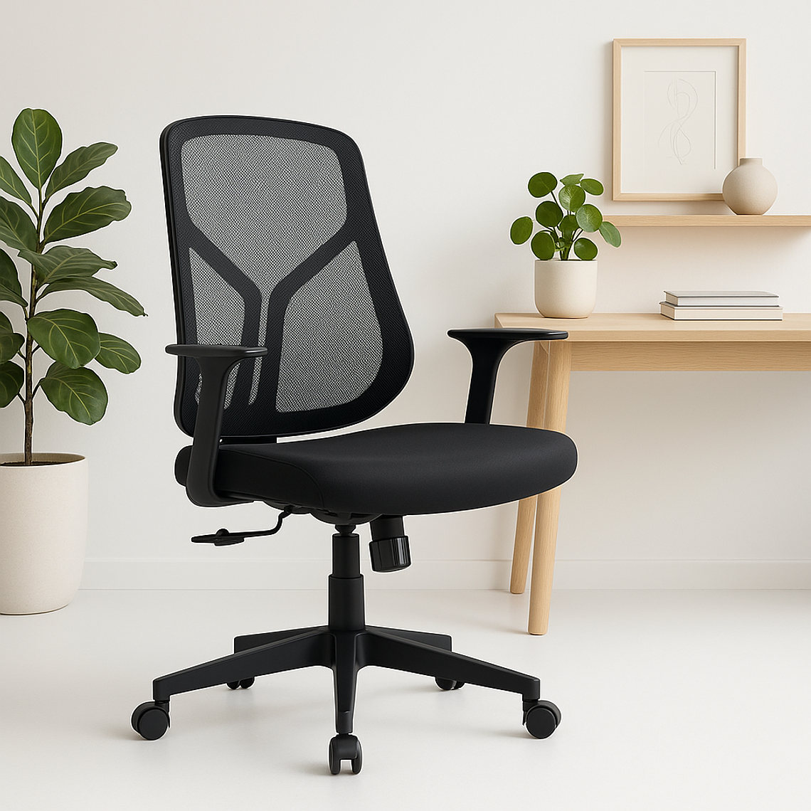 Silla de Oficina Escritorio Ergonómica Line Mesh - Negra 1