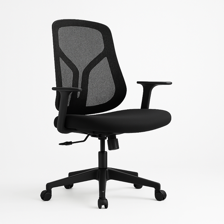 Silla de Oficina Escritorio Ergonómica Line Mesh - Negra 3