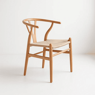 Silla Wishbone madera e hilo de cuerda