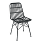 Silla de Comedor Terraza Rattan Bosnia Negra - Miniatura 4