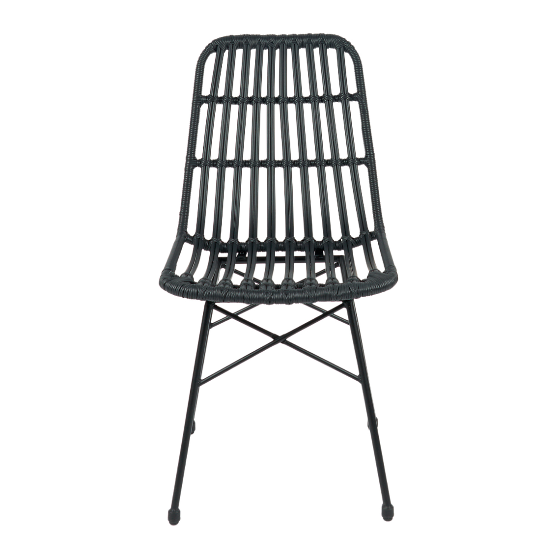 Silla de Comedor Terraza Rattan Bosnia Negra 5