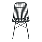 Pack 4 Sillas de Comedor Terraza Rattan Bosnia Negras - Miniatura 6