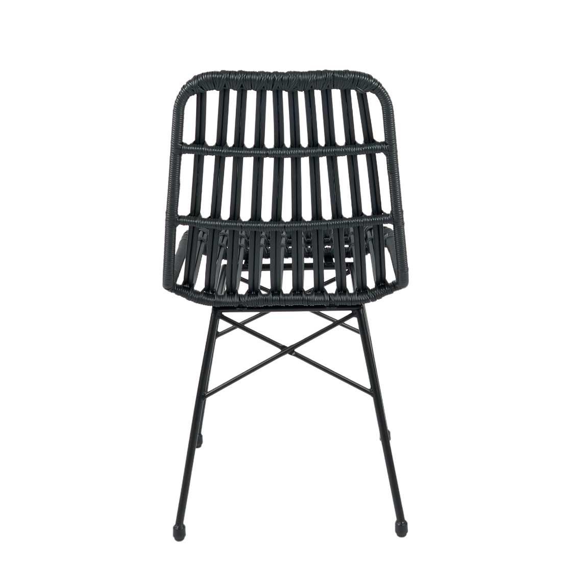 Pack 4 Sillas de Comedor Terraza Rattan Bosnia Negras 7
