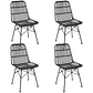 Pack 4 Sillas de Comedor Terraza Rattan Bosnia Negras - Miniatura 1