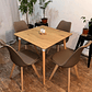 Comedor Doha cuadrado madera con 4 Sillas Tulip - Miniatura 2