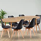 Comedor Grant mesa expandible madera de 100 cm a 180 cm con 6 sillas tulip - Miniatura 1