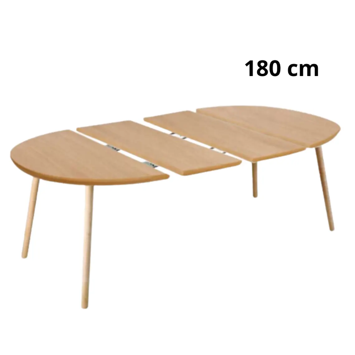 Comedor Grant mesa expandible madera de 100 cm a 180 cm con 8 sillas tulip 5