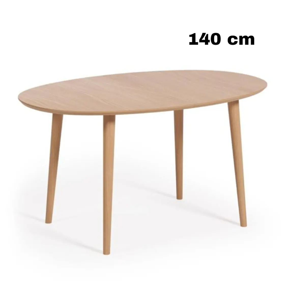 Comedor Grant mesa expandible madera de 100 cm a 180 cm con 6 sillas tulip 4