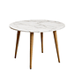 Mesa redonda Mármol blanca 100 cm - Miniatura 1