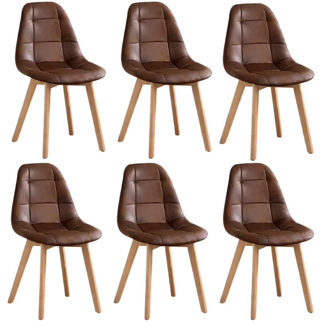 Pack 6 Sillas Buckle PU Vintage  5