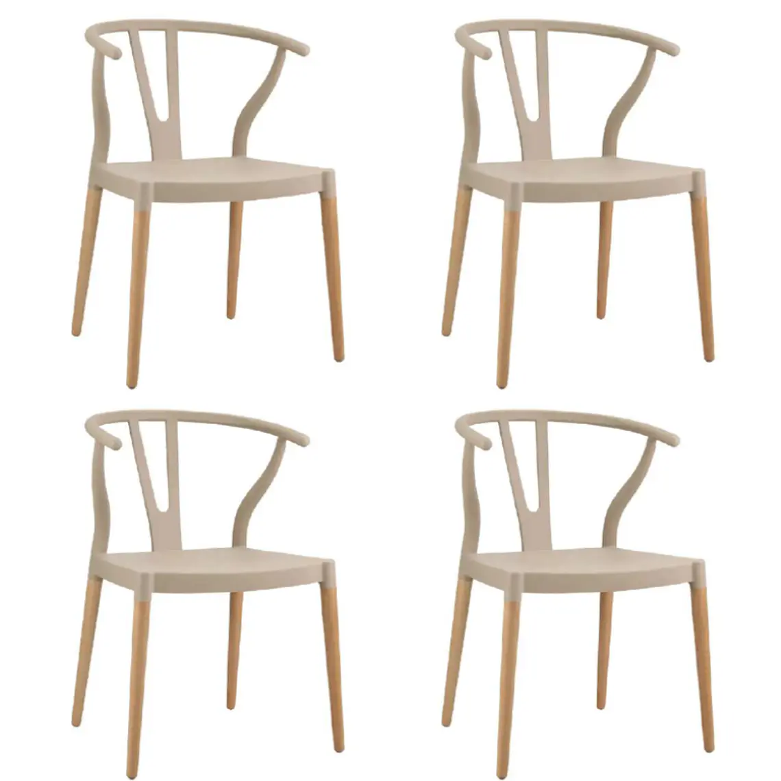 Pack 4 Sillas Wishbone - Polipropileno 14