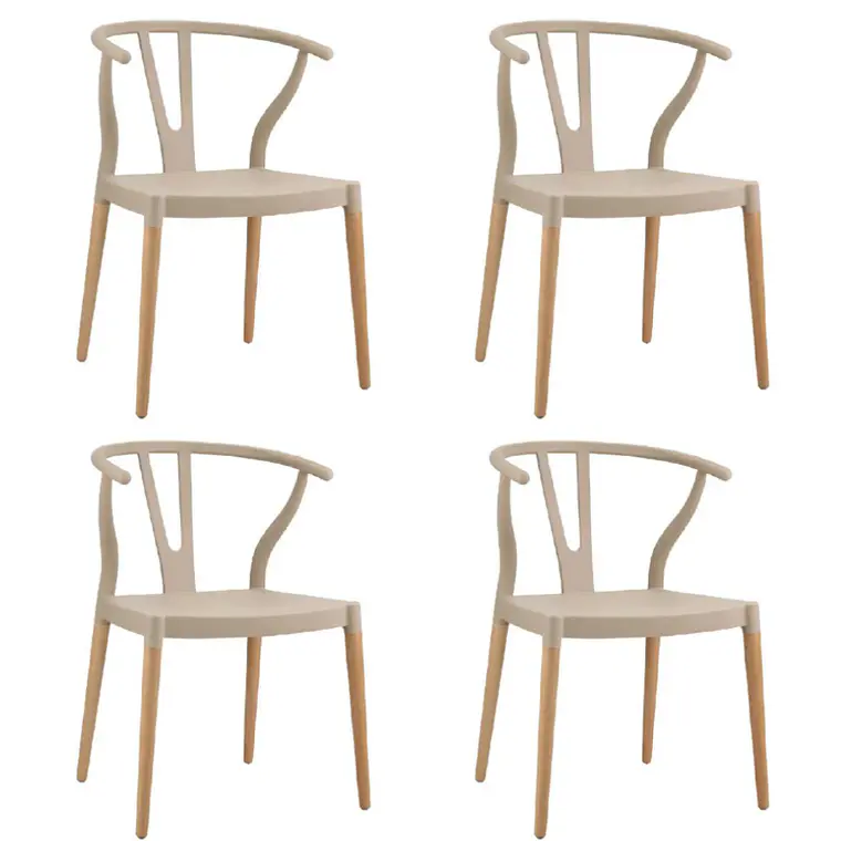 Pack 4 Sillas Wishbone - Polipropileno 14