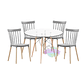 Comedor Brooklyn redondo vidrio 80 cm con 4 Sillas Windsor - Miniatura 3