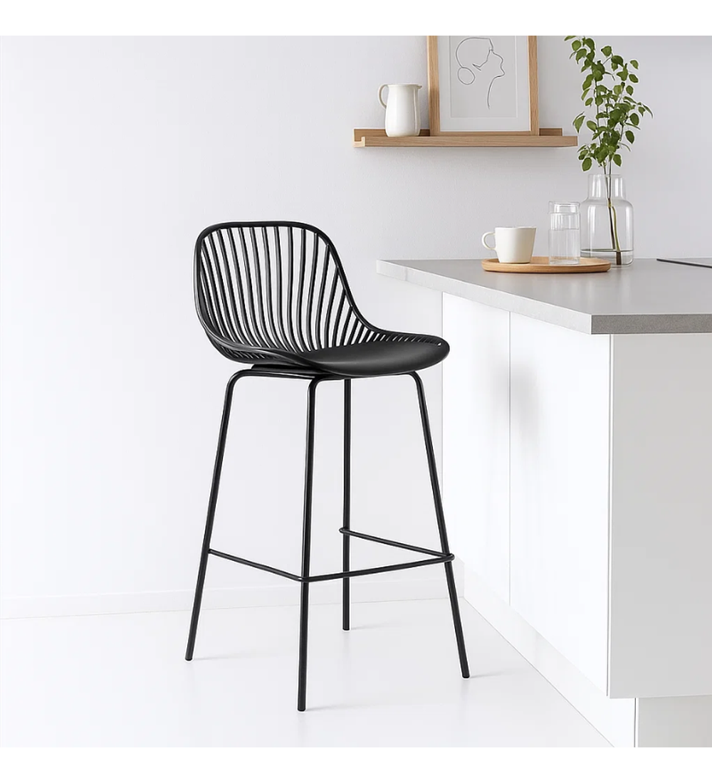 Taburete Vibo negro 76 cm