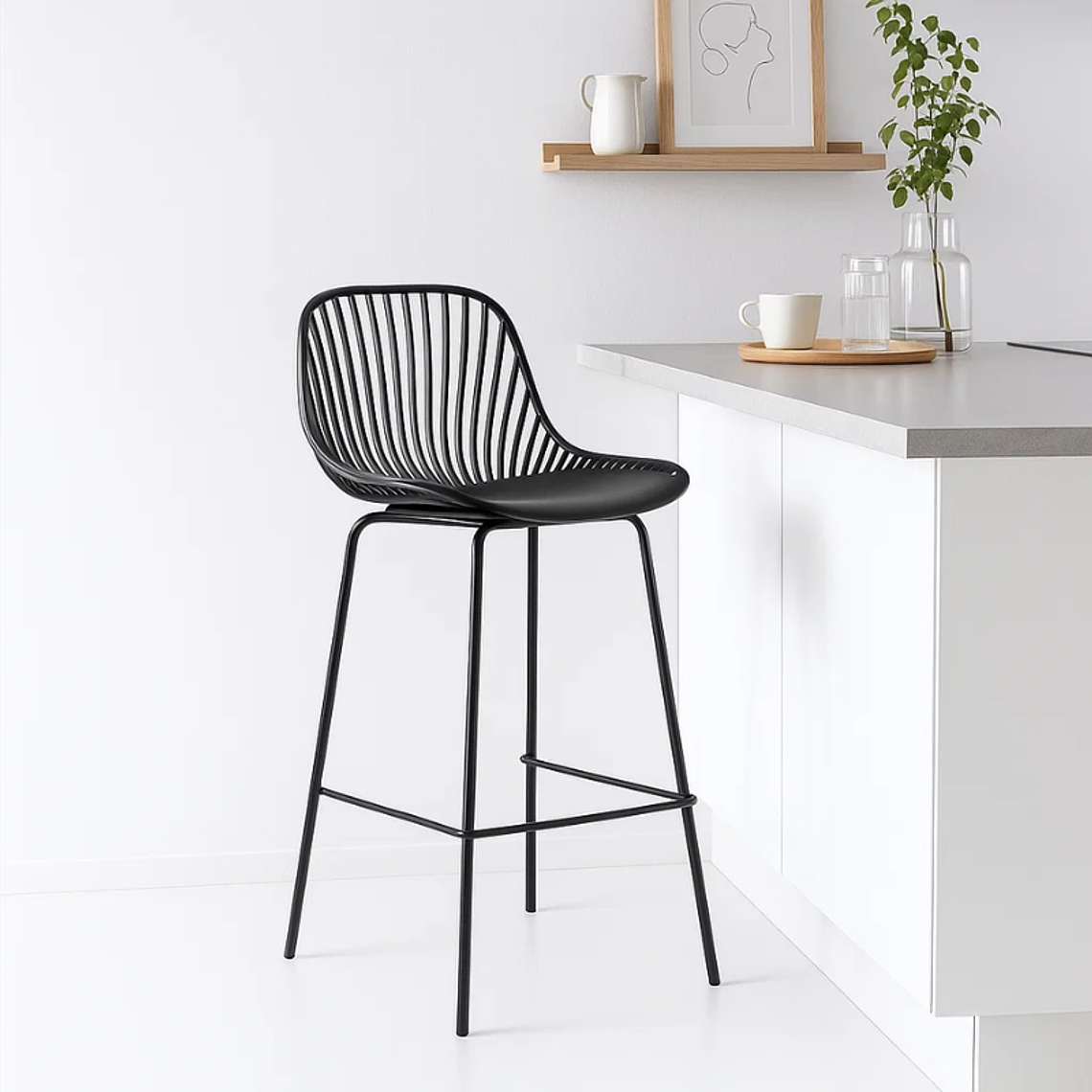 Taburete Vibo negro 76 cm 1