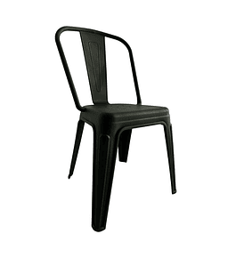 Silla Tolix Plástica l Polipropileno negra
