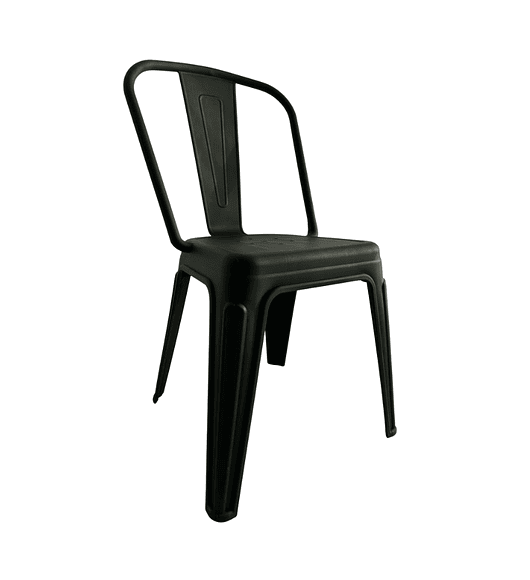 Silla Tolix Plástica l Polipropileno negra