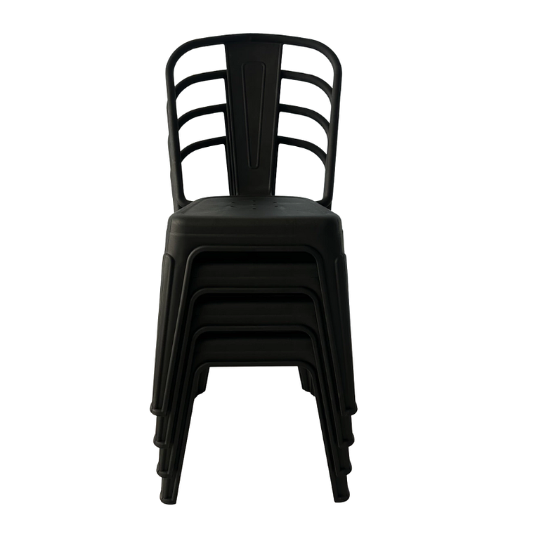 Silla Tolix Plástica l Polipropileno negra 3