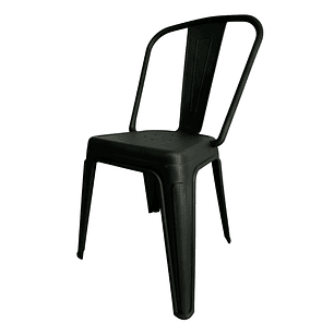Silla Tolix Plástica l Polipropileno negra