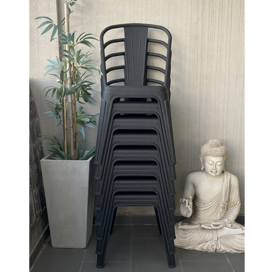 Silla Tolix Plástica l Polipropileno negra 4