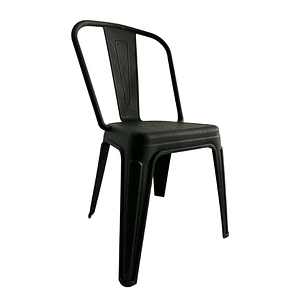 Pack 6 Sillas Tolix Plásticas l Polipropileno negras