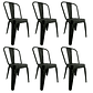 Pack 6 Sillas Tolix Plásticas l Polipropileno negras - Miniatura 1