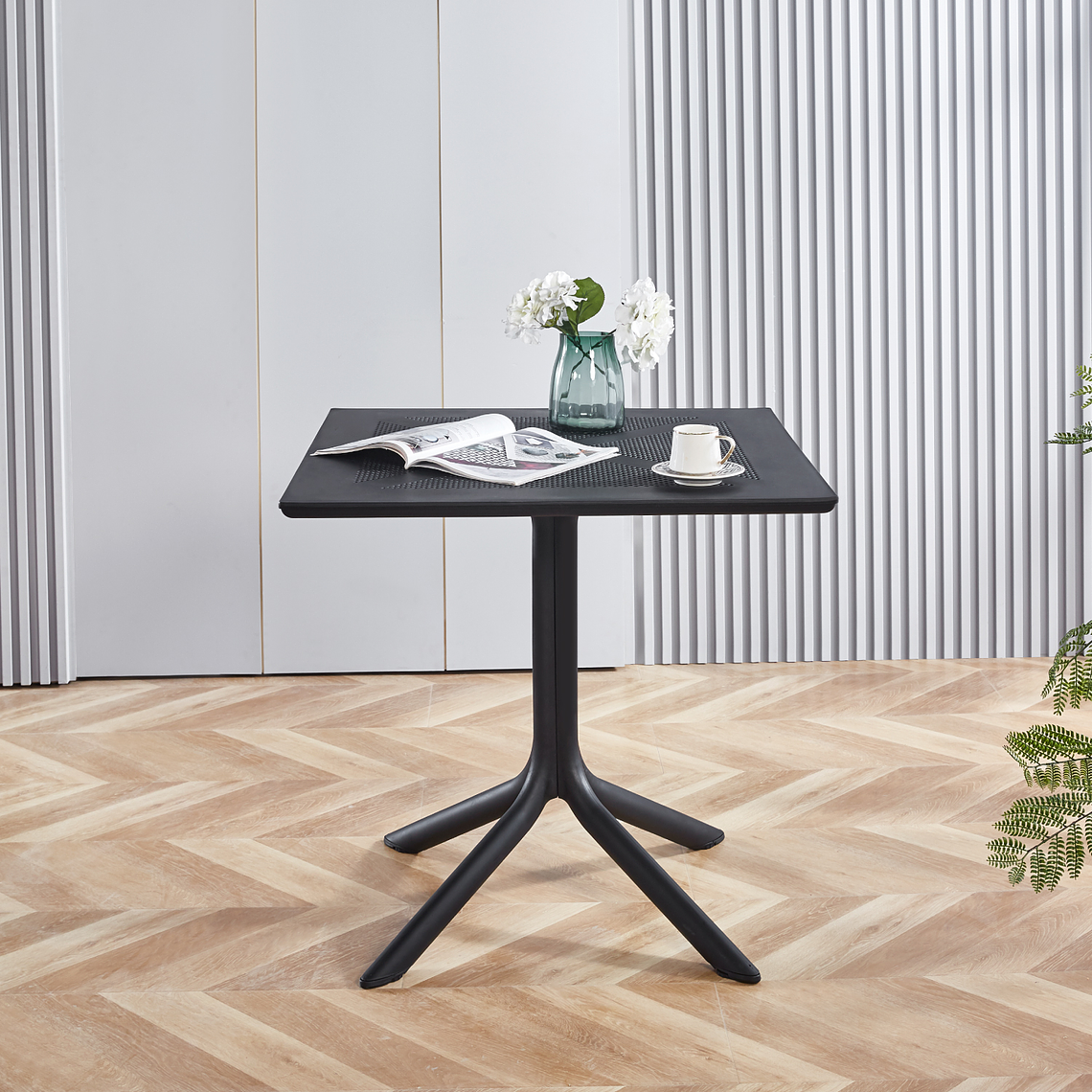 Mesa restaurant 80x80 cm Polipropileno Terraza I NEGRA 5