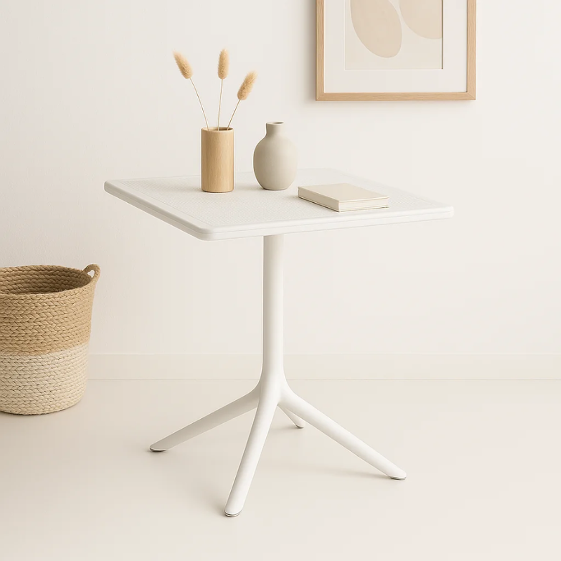 Mesa restaurant 80x80 cm Polipropileno Terraza I BLANCA 3