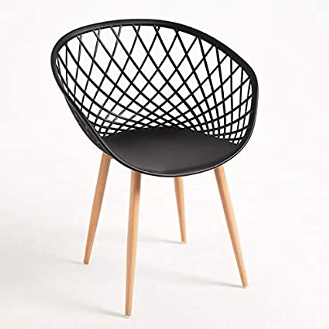 Comedor Mesh redondo vidrio 100 cm con 4 Butacas Mesh 4