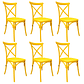 Pack 6 Sillas Crossback Danubio - Polipropileno - Miniatura 8