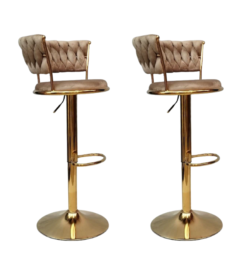 Pack 2 Taburetes Queen Monarch Gold