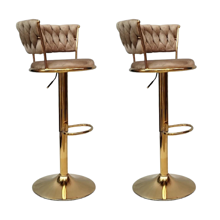 Pack 2 Taburetes Queen Monarch Gold 13