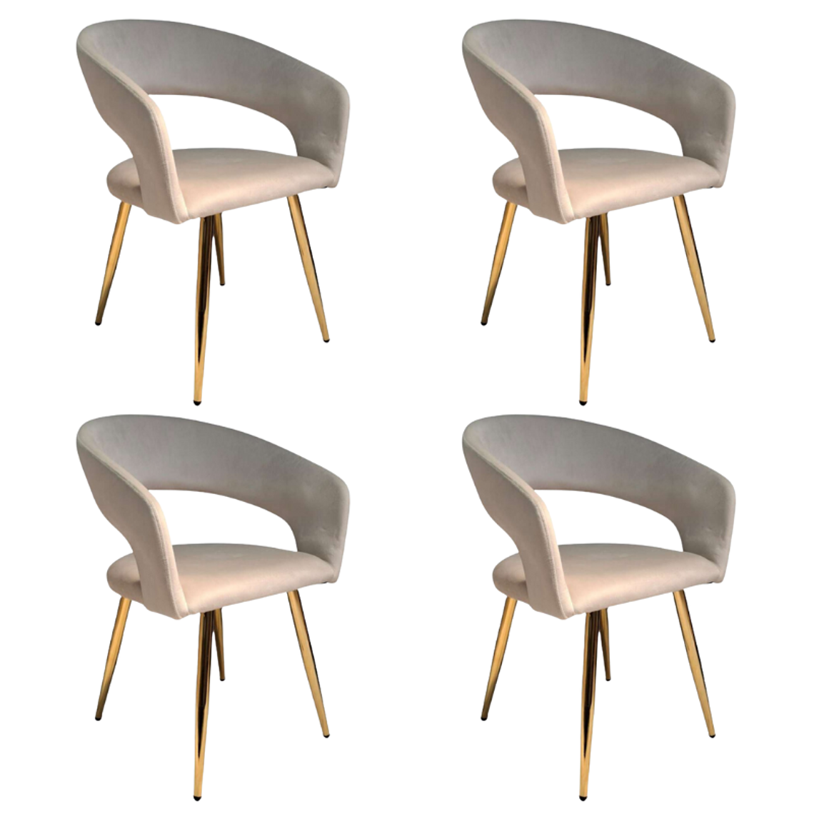 Pack 4 Sitiales Butacas Siena Gold 13