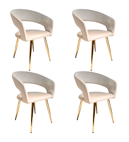 Pack 4 Sitiales Butacas Siena Gold