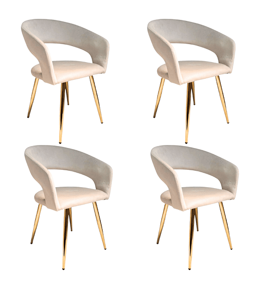 Pack 4 Sitiales Butacas Siena Gold