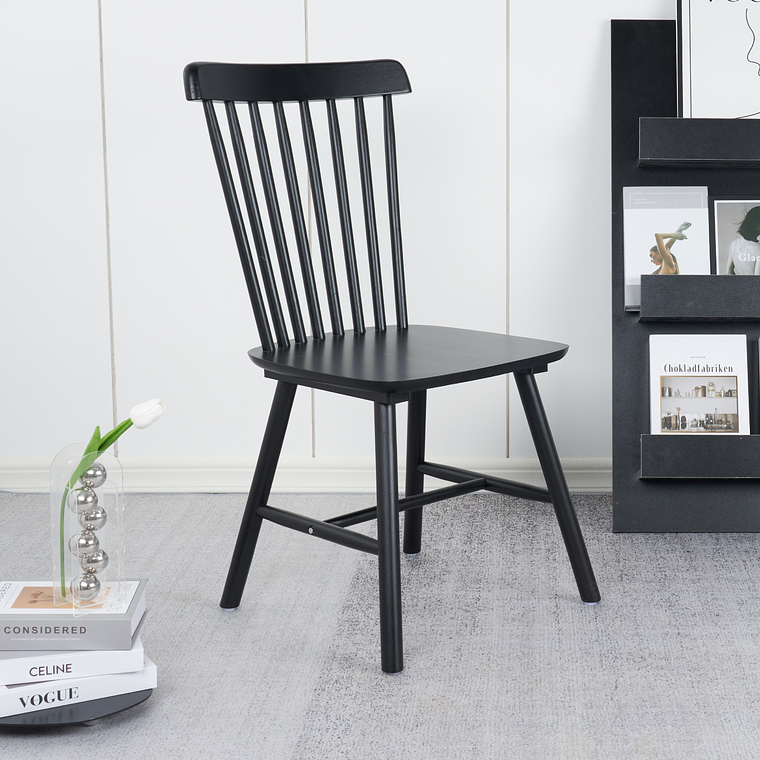 Pack 6 Sillas Windsor Madera - Negra 2