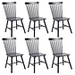 Pack 6 Sillas Windsor Madera - Negra - Miniatura 1