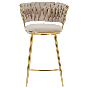 Taburete Piso Bar Queen Low Gold 66 cm