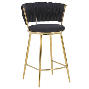 Pack 2 Taburetes Pisos Bar Queen Low Gold 66 cm